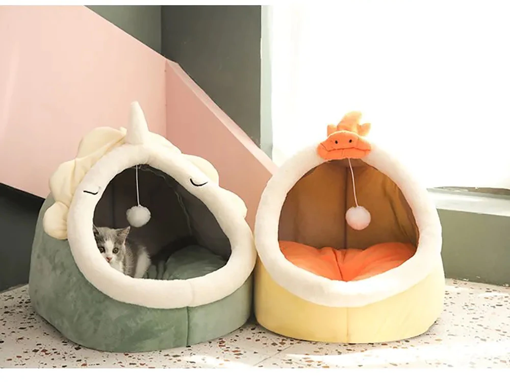 Cute Cat Bed Warm Kitten Pillow Cat House Tent Very Soft