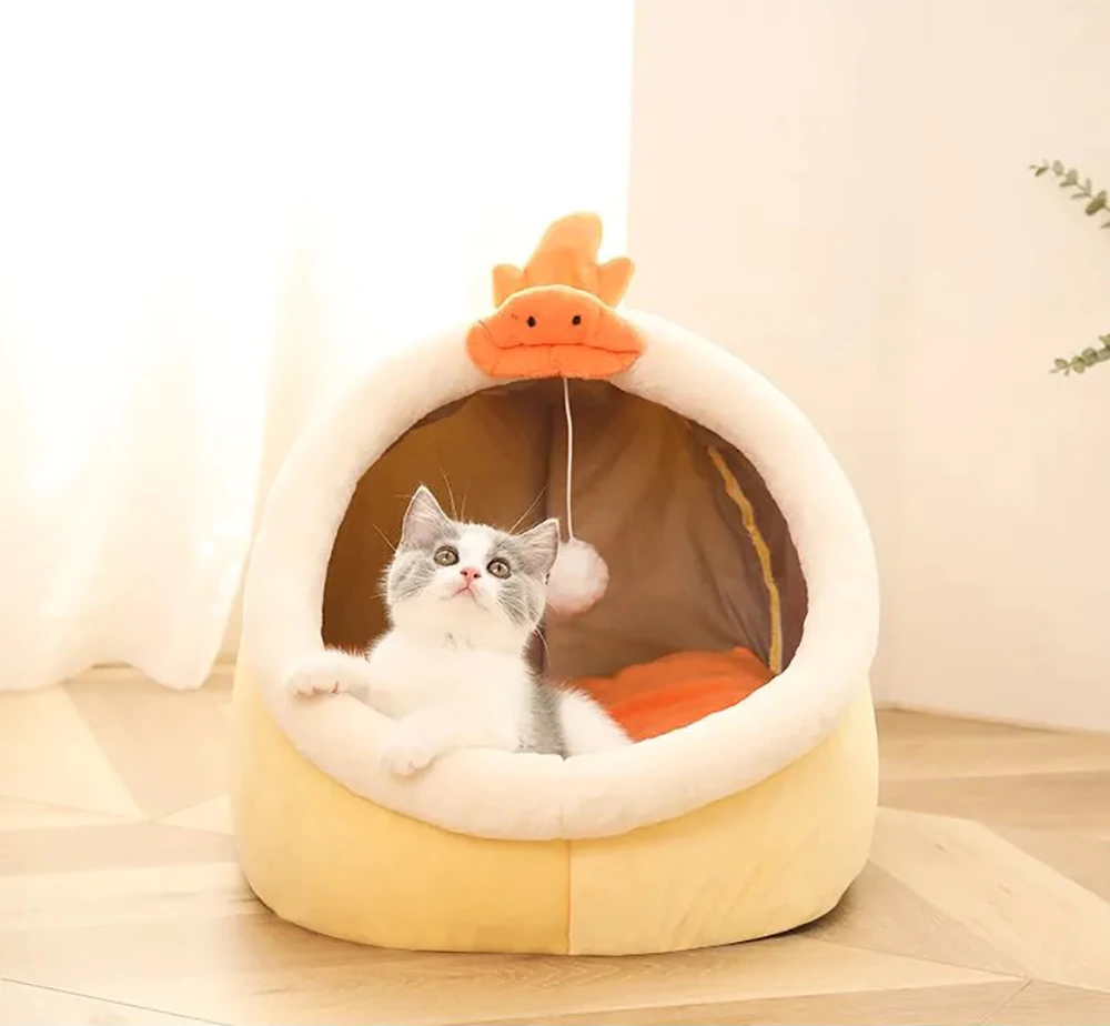 Cute Cat Bed Warm Kitten Pillow Cat House Tent Very Soft