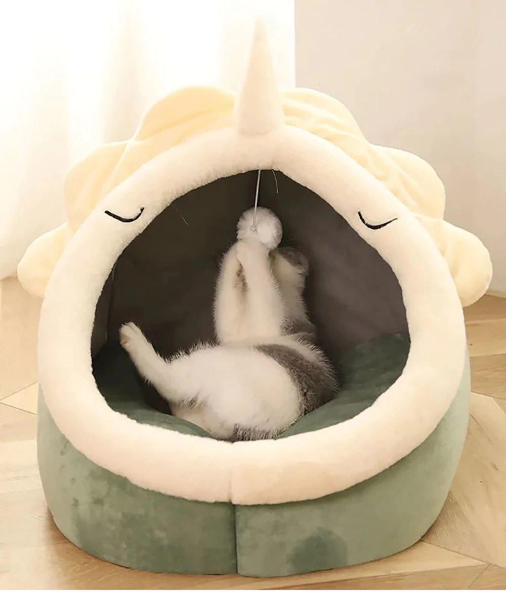 Cute Cat Bed Warm Kitten Pillow Cat House Tent Very Soft