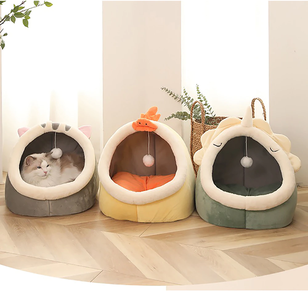 Cute Cat Bed Warm Kitten Pillow Cat House Tent Very Soft