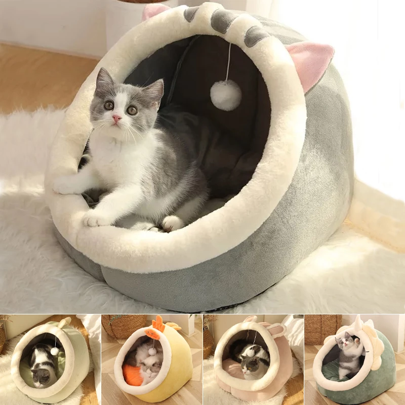 Cute Cat Bed Warm Kitten Pillow Cat House Tent Very Soft